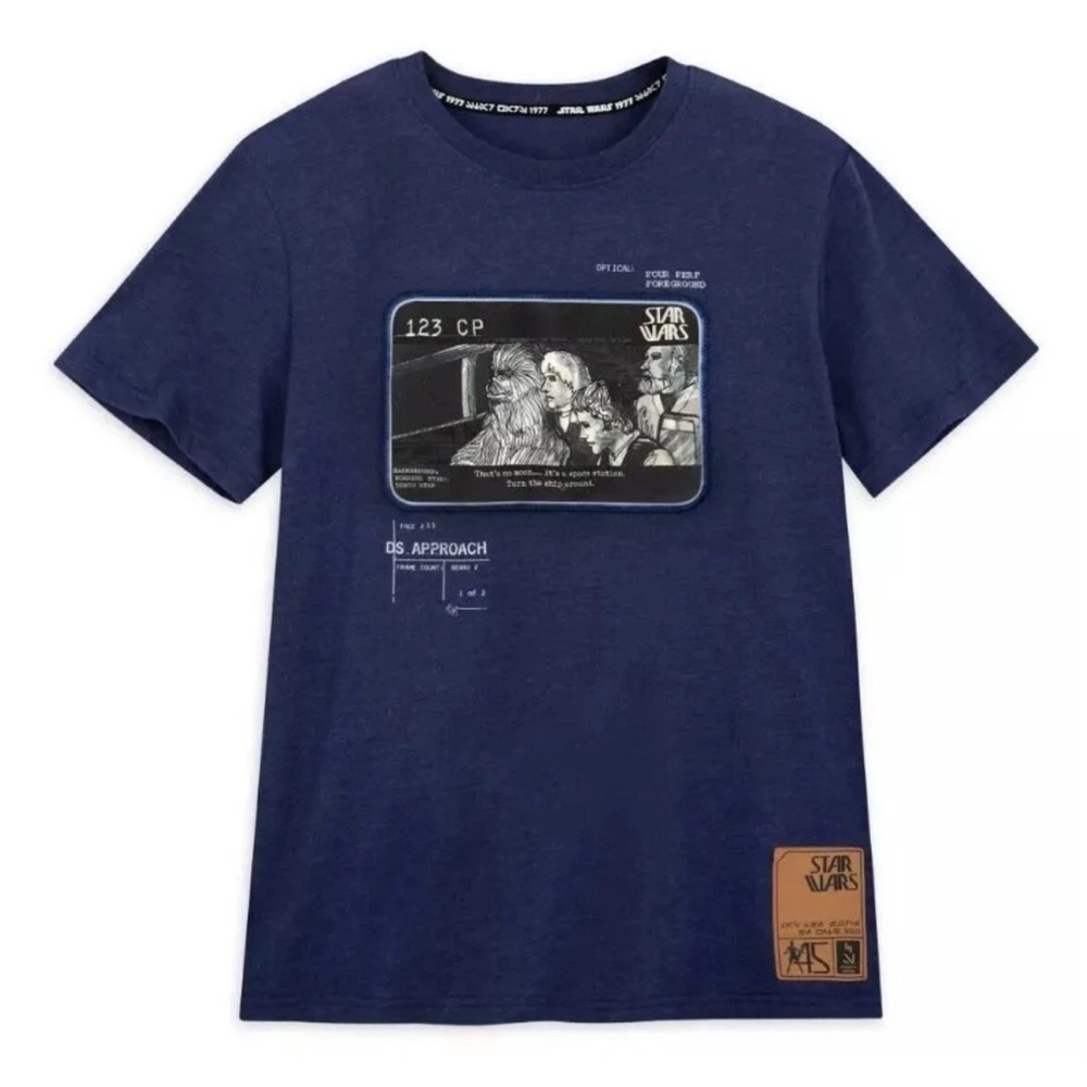 DISNEY STAR WARS Holographic Concept Series That's No Moon T-Shirt Mens Size XXL
